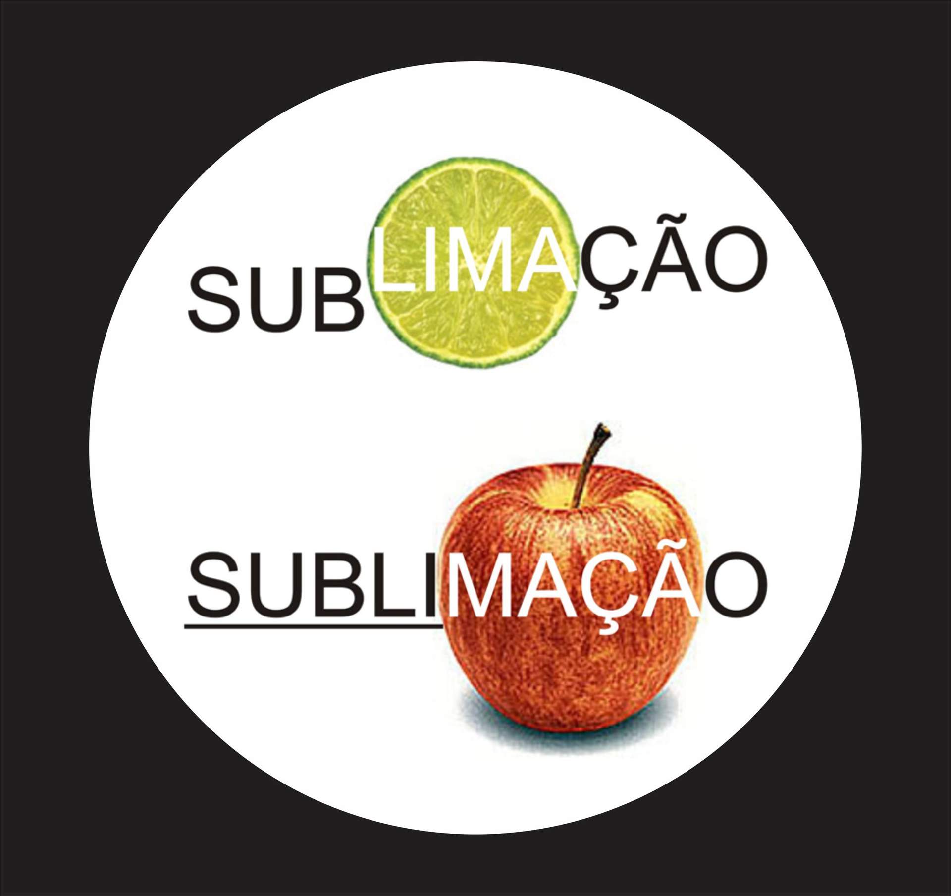 A sublimação para a física é a transição da fase sólida para o vapor. Para a psicanálise é o processo inconsciente que consiste em desviar a energia da libido para novos objetos, de caráter útil. Aqui, a SUBLIMAÇÃO percorre caminhos a partir de sua semântica através de alterações e acréscimos gráficos com pretensões artístico-poéticas com humor. A lima e a maçã são o mote para essa brincadeira sonora, formal e sígnica, na busca do limiar entre o proibido e o possível. Bom apetite!
