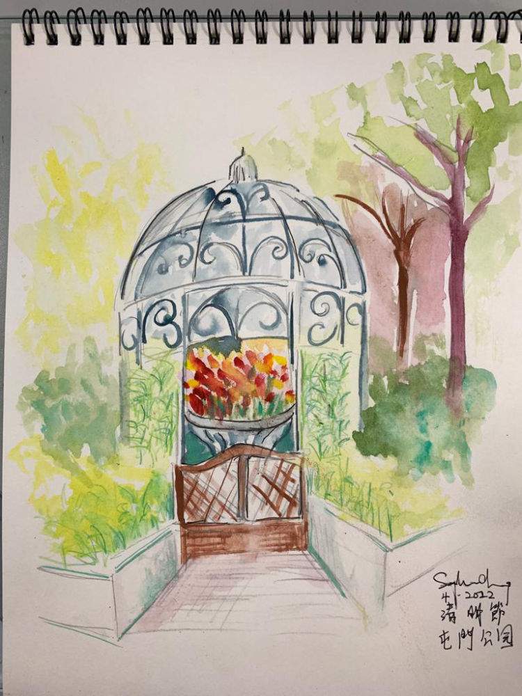 疫情下無人的公園