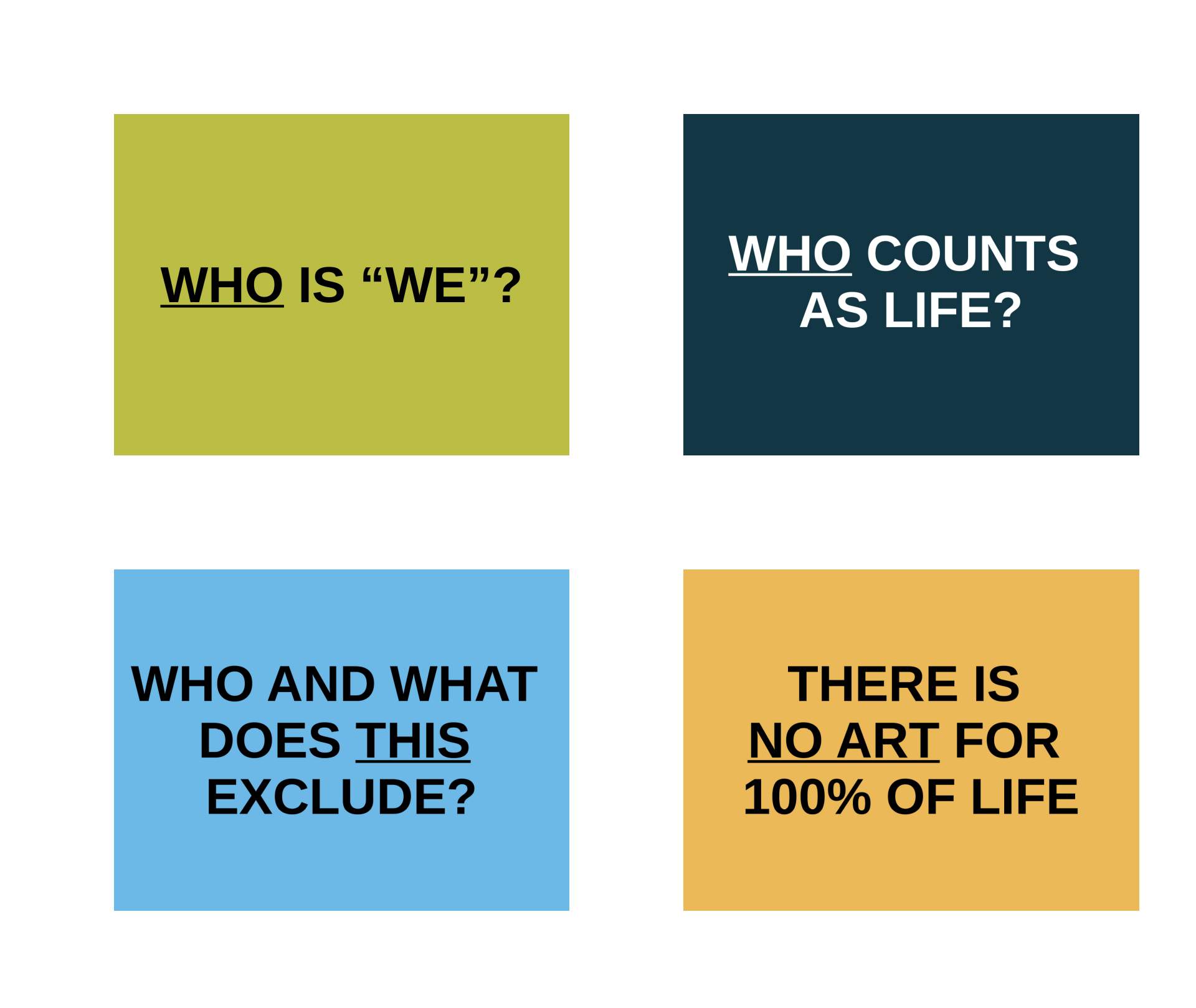 We can't build the radical future for 100% of life using the racist and colonial patterns of the present!