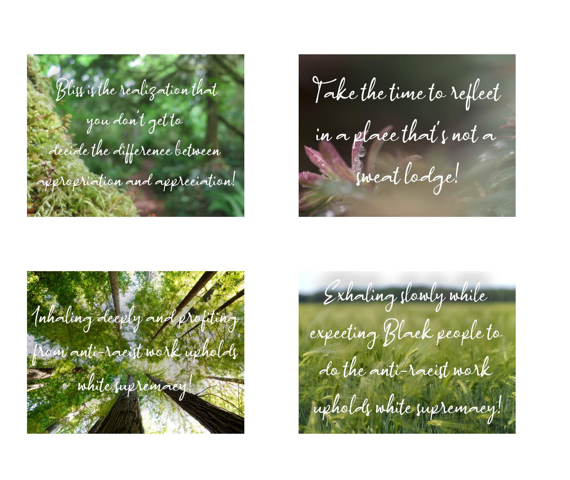 We can't build the radical future for 100% of life using the racist and colonial patterns of the present!