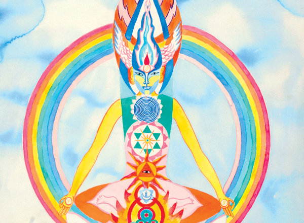 My interest in the chakras of the body began in travelling in 1973  to India. I began to do a special yoga in 1976 that worked on raising the chakras. I then was introduced to the dream yoga of Tenzin Wangyal Rinpoche and began to understand the relationship to chakras and dreaming. These studies  inspiremy painting and stories. 