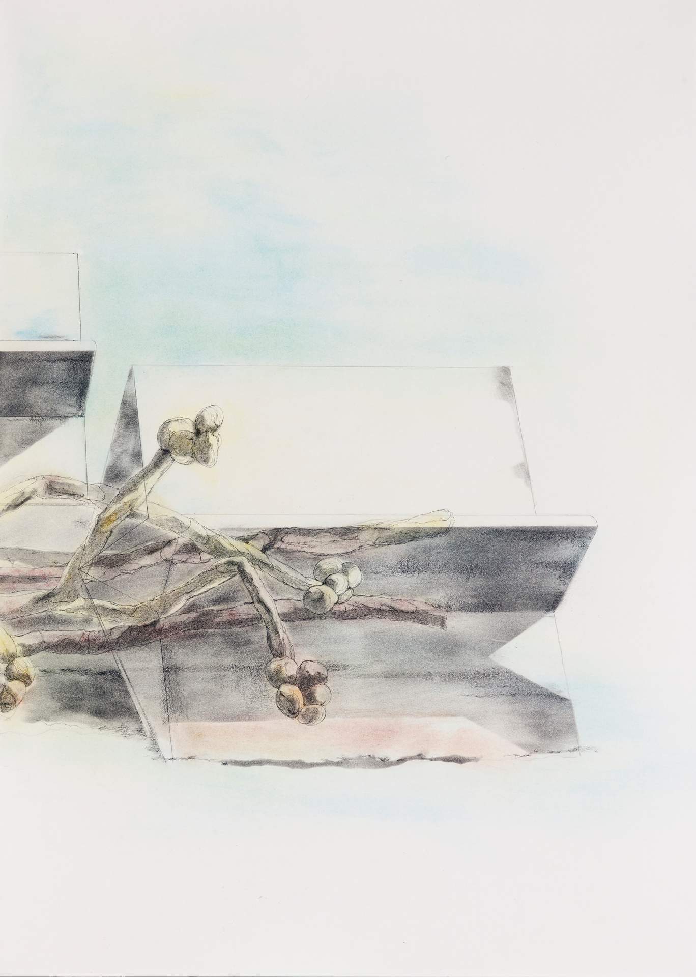 012_ARCHIVO, sketch, 59 x 42 cm, pencil, dry pigments, paper, 2023