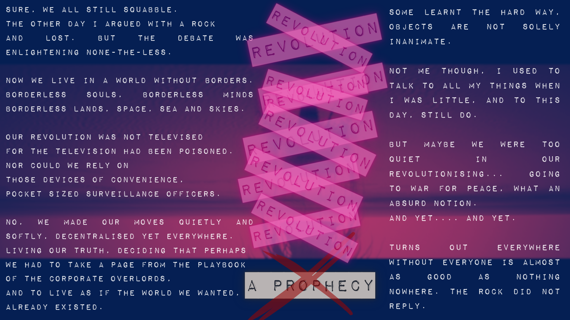 revolution, a prophecy.